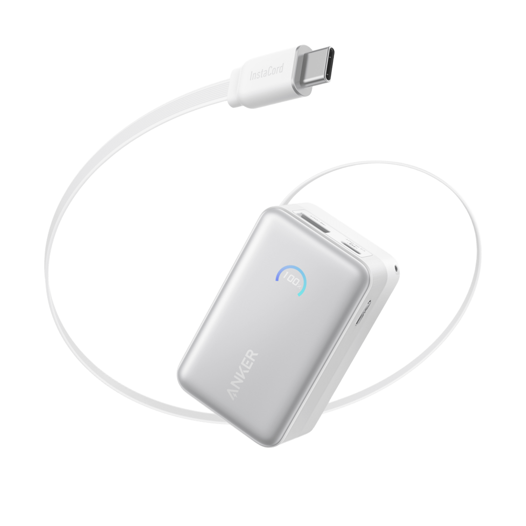 Anker Nano Power Bank (10K, 45W, Built-In Retractable USB-C Cable)